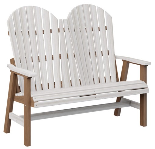 Berlin Gardens Comfo-Back Love Seat / Bench (Natural Finish)